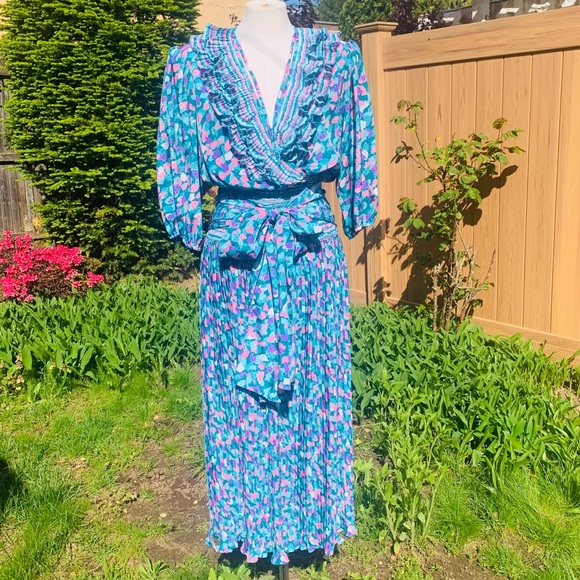 Vintage Dresses & Skirts - SUSAN FREIS 1970’s Boho Hippie Ruffle Dress